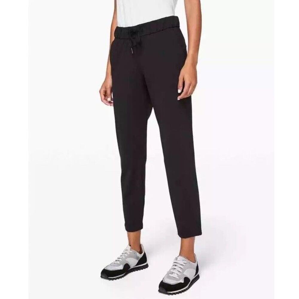 NWOT 28” Lululemon On the Fly Black Pant Travel Woven 10